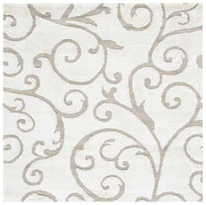 Safavieh Florida Turkish Shag Runner Ivory Beige Flokati-Style Pile Plush Hallway Entryway Rug 11Ft 2'-3" x 7'-0" SG455-13LT-27