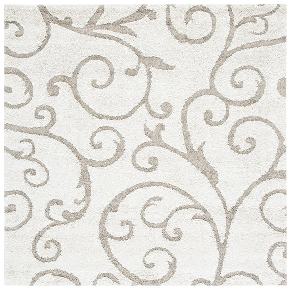 Safavieh Florida Turkish Shag Runner Ivory Beige Flokati-Style Pile Plush Hallway Entryway Rug 11Ft 2'-3" x 7'-0" SG455-13LT-27