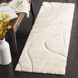 Safavieh Florida Plush Modern Area Rug 6X8 | High-Pile 1-1/8" Comfort, Power-Loomed Turkey Durability, Stain-Resistant 6'-0" x 8'-0" CREME / CREME SG471-1111-68