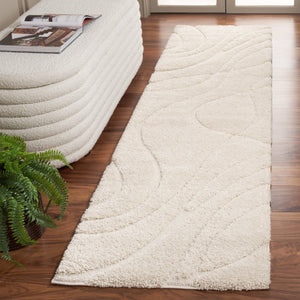 Safavieh Florida Plush Modern Area Rug 6X8 | High-Pile 1-1/8" Comfort, Power-Loomed Turkey Durability, Stain-Resistant 6'-0" x 8'-0" CREME / CREME SG471-1111-68