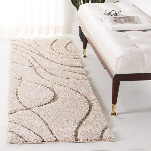 Safavieh Florida Plush Modern Area Rug 6X8 | High-Pile 1-1/8" Comfort, Power-Loomed Turkey Durability, Stain-Resistant 6'-0" x 8'-0" CREAM / BEIGE SG471-1113-68