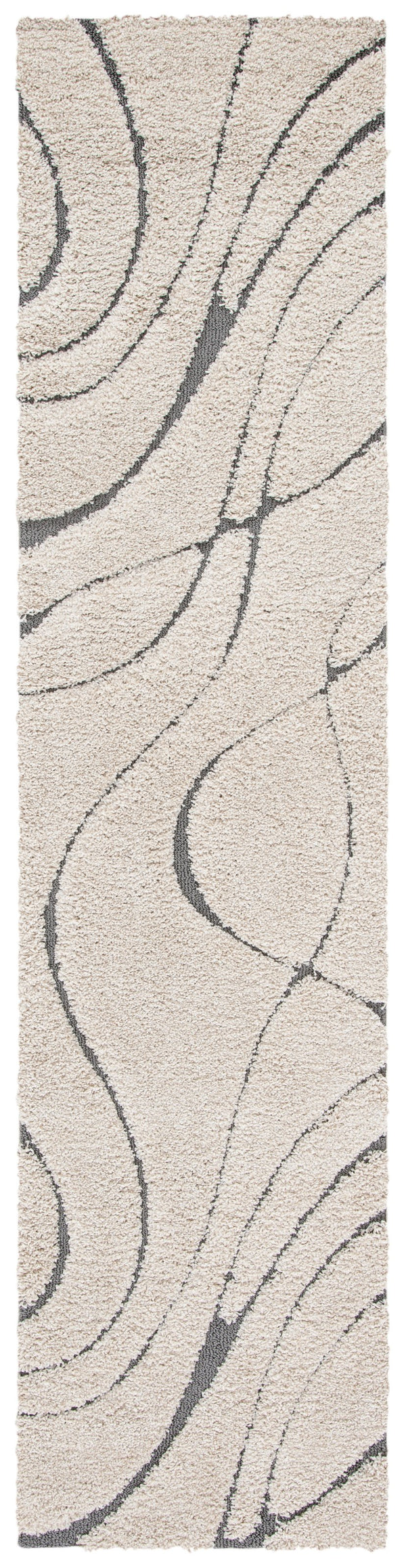 Safavieh Florida Plush Modern Area Rug 6X8 | High-Pile 1-1/8" Comfort, Power-Loomed Turkey Durability, Stain-Resistant 6'-0" x 8'-0" CREAM / GREY SG471-1180-68