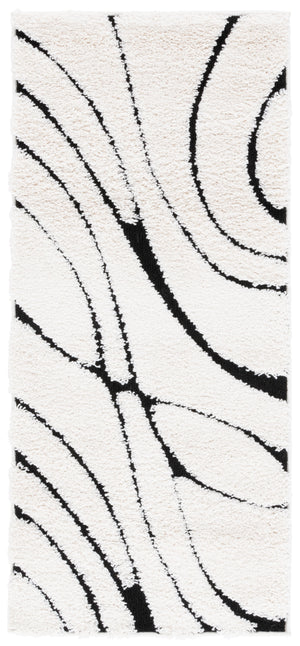 Safavieh Florida Plush Round Shag Rug – Abstract Flowing Lines, Deep Pile Comfort, Durable Power-Loomed Design 8'-0" x 8'-0" SG471-1290-8R