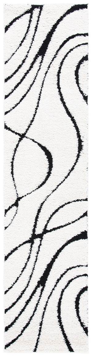 Safavieh Florida Plush Round Shag Rug – Abstract Flowing Lines, Deep Pile Comfort, Durable Power-Loomed Design 8'-0" x 8'-0" SG471-1290-8R