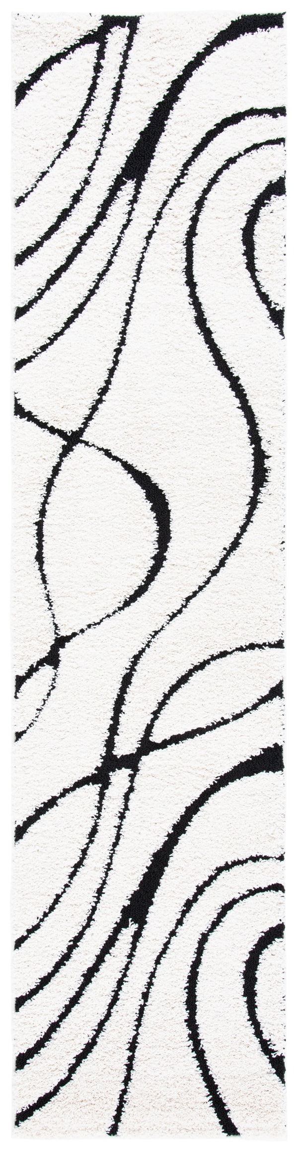 Safavieh Florida Plush Round Shag Rug – Abstract Flowing Lines, Deep Pile Comfort, Durable Power-Loomed Design 8'-0" x 8'-0" SG471-1290-8R