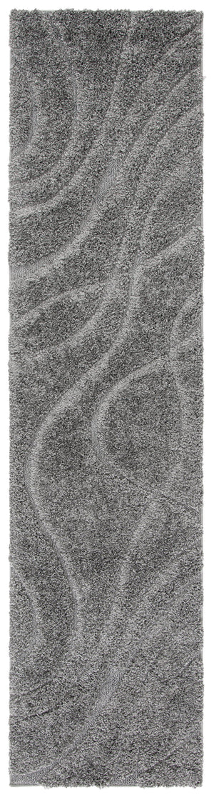Safavieh Florida Plush Oval Area Rug 6X8 1-1/8" Pile Power-Loomed Polypropylene Stain-Resistant Turkish Craftsmanship 6'-0" x 8'-0" GREY / GREY SG471-8080-68OV
