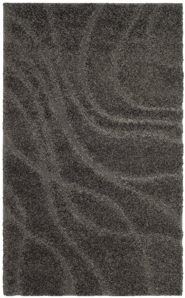 Safavieh Florida Plush Oval Area Rug 6X8 1-1/8" Pile Power-Loomed Polypropylene Stain-Resistant Turkish Craftsmanship 6'-0" x 8'-0" GREY / GREY SG471-8080-68OV