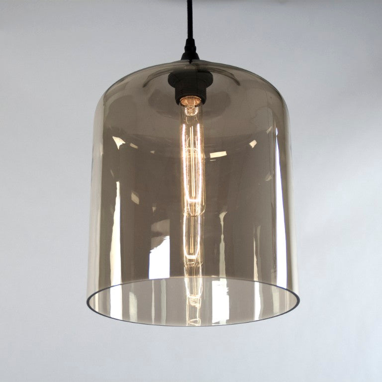 Zentique Zara Modern Hanging Light Pendant with Metal Frame & Clear Glass Shade — Sleek Warm Glow for Dining SG56
