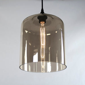 Zentique Zara Modern Hanging Light Pendant with Metal Frame & Clear Glass Shade — Sleek Warm Glow for Dining SG56