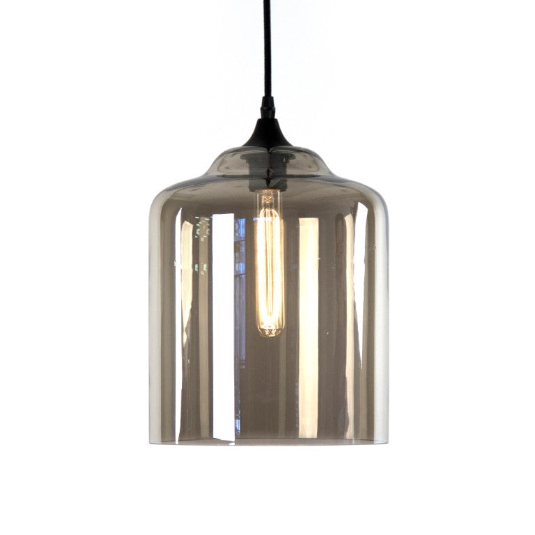Zentique Zara Modern Hanging Light Pendant with Metal Frame & Clear Glass Shade — Sleek Warm Glow for Dining SG56