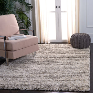 Safavieh Hudson Plush Shag Rug In Chic Ivory And Grey - Durable, Soft, And Perfect For Modern Home Decor Ivory ,Grey Polypropylene Sgh206a-24