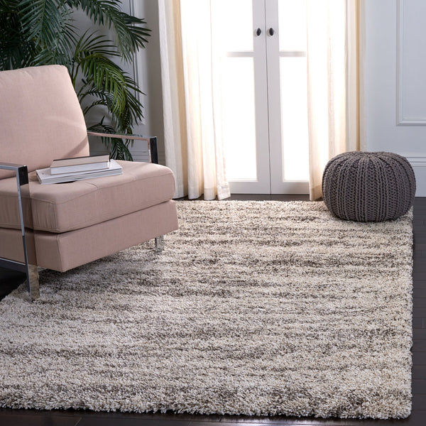 Safavieh Hudson Plush Shag Flokati Area Rug In Ivory And Grey — 1.75" Deep Pile, Durable Power-Loomed Luxury 6'-0" x 8'-0" SGH206A-68