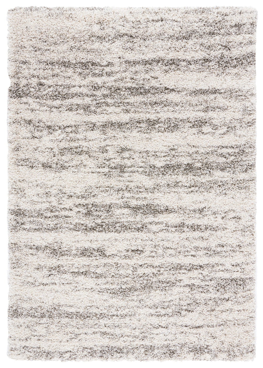 Safavieh Hudson Plush Shag Rug In Chic Ivory And Grey - Durable, Soft, And Perfect For Modern Home Decor Ivory ,Grey Polypropylene Sgh206a-24