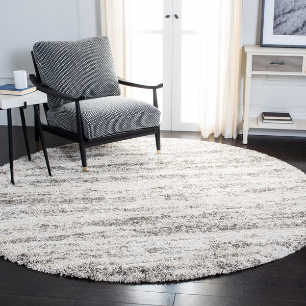 Safavieh Hudson Shag 206 Power Loomed Shag Rug Ivory / Grey SGH206A-1115