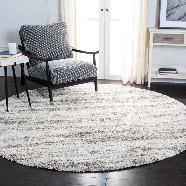Safavieh Hudson Plush Shag Flokati Area Rug In Ivory And Grey — 1.75" Deep Pile, Durable Power-Loomed Luxury 6'-0" x 8'-0" SGH206A-68