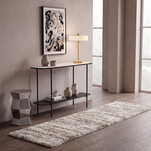 Safavieh Hudson Shag Flokati Runner Soft Polypropylene Pile for Hallways and Neutral Interiors 2'-3" x 20'-0" SGH206B-220
