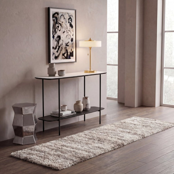 Safavieh Hudson Shag Flokati Runner Soft Polypropylene Pile for Hallways and Neutral Interiors 2'-3" x 20'-0" SGH206B-220