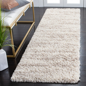Safavieh Hudson Plush Shag Rug In Chic Ivory And Grey - Durable, Soft, And Perfect For Modern Home Decor Ivory ,Beige Polypropylene Sgh206b-5ov