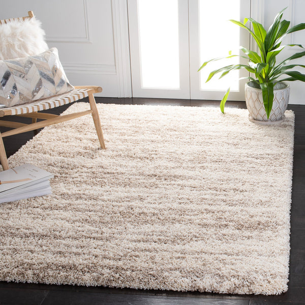 Safavieh Hudson Plush Shag Rug In Chic Ivory And Grey - Durable, Soft, And Perfect For Modern Home Decor Ivory ,Beige Polypropylene Sgh206b-5ov