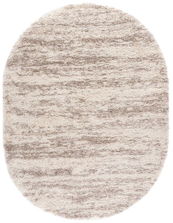 Safavieh Hudson Shag Oval Polypropylene Rug Soft Flokati Pile for Cozy Neutral Interiors 6'-0" x 8'-0" SGH206B-68OV
