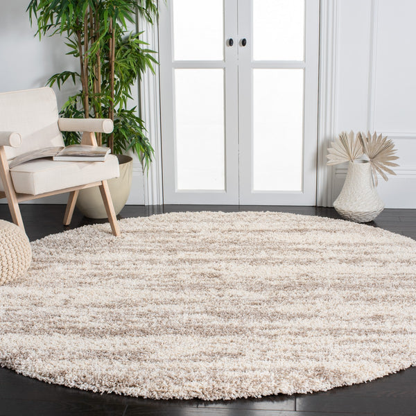 Safavieh Hudson Shag 206 Power Loomed Shag Rug Ivory / Beige SGH206B-214