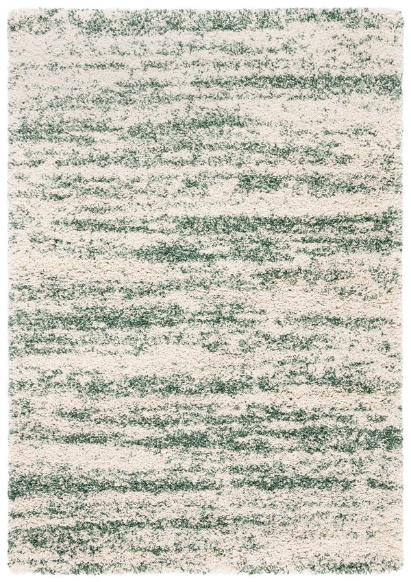 Safavieh Hudson Shag 206 Power Loomed Shag Rug Ivory / Green SGH206Y-5SQ