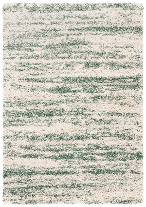 Safavieh Hudson Plush Shag Flokati Rug In Ivory And Green — Deep Pile, Power-Loomed Turkey Durability & Cozy Comfort 10'-0" x 10'-0" SGH206Y-10SQ