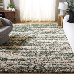 Safavieh Hudson Luxurious Shag Rug Ivory Green Flokati Texture, Deep 1¾" Pile, Durable Stain-Resistant Comfort 6'-0" x 8'-0" SGH206Y-68