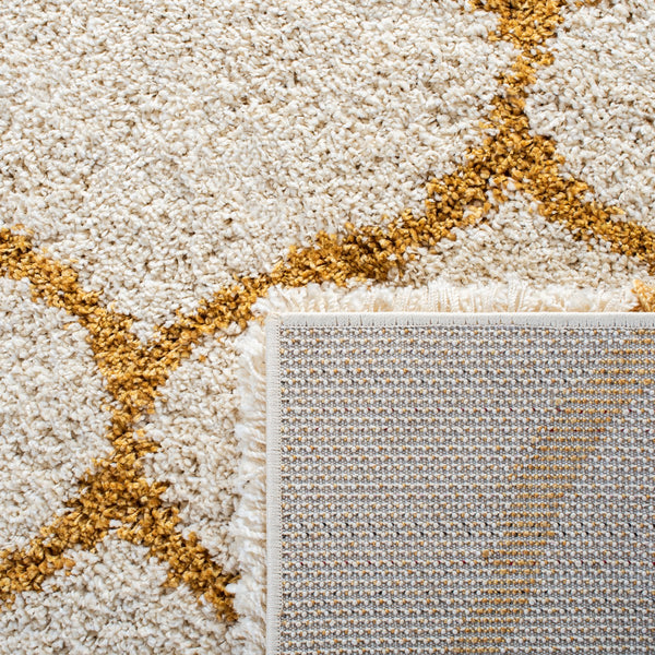 Safavieh Hudson Shag 280 Power Loomed Shag Rug Ivory / Gold 2' x 3'