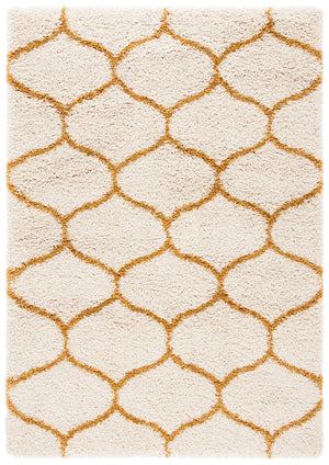 Safavieh Hudson Shag 280 Power Loomed Shag Rug Ivory / Gold 2' x 3'