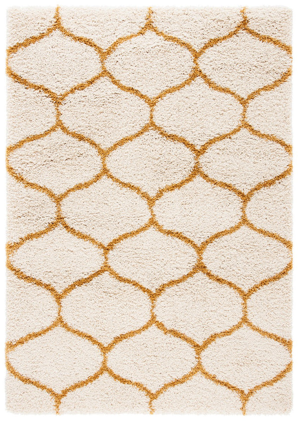 Safavieh Hudson Shag 280 Power Loomed Shag Rug Ivory / Gold 2' x 3'