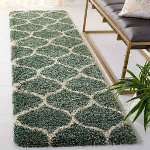 Safavieh Hudson Plush Shag Round Rug In Light Green Ivory — Flokati Texture, 1.75" Pile, Durable Power-Loomed Quality 4'-0" x 4'-0" SGH280X-4R