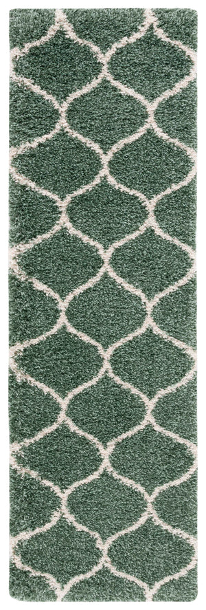 Safavieh Hudson Plush Shag Round Rug In Light Green Ivory — Flokati Texture, 1.75" Pile, Durable Power-Loomed Quality 4'-0" x 4'-0" SGH280X-4R