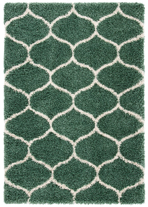 Safavieh Hudson Plush Shag Round Rug In Light Green Ivory — Flokati Texture, 1.75" Pile, Durable Power-Loomed Quality 4'-0" x 4'-0" SGH280X-4R