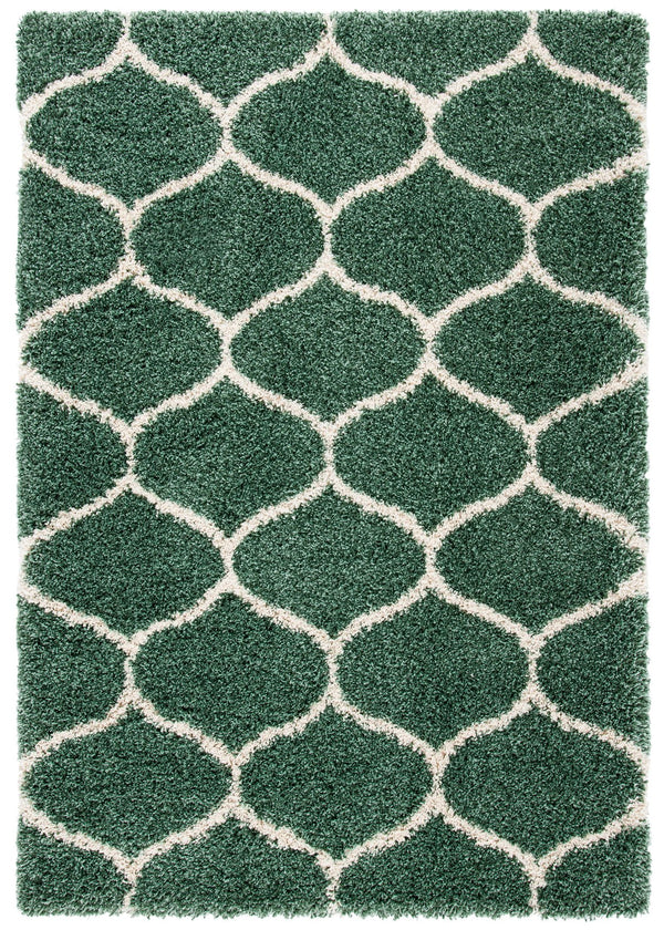 Safavieh Hudson Plush Shag Round Rug In Light Green Ivory — Flokati Texture, 1.75" Pile, Durable Power-Loomed Quality 4'-0" x 4'-0" SGH280X-4R
