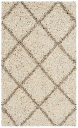Safavieh Hudson Ivory Beige Shag Rug — Plush Flokati Texture, Power-Loomed Durability, Cozy Minimalist Accent 4'-0" x 4'-0" SGH281D-4SQ