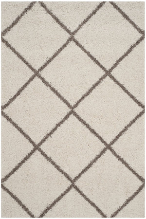 Safavieh Hudson Ivory Beige Shag Rug — Plush Flokati Texture, Power-Loomed Durability, Cozy Minimalist Accent 4'-0" x 4'-0" SGH281D-4SQ