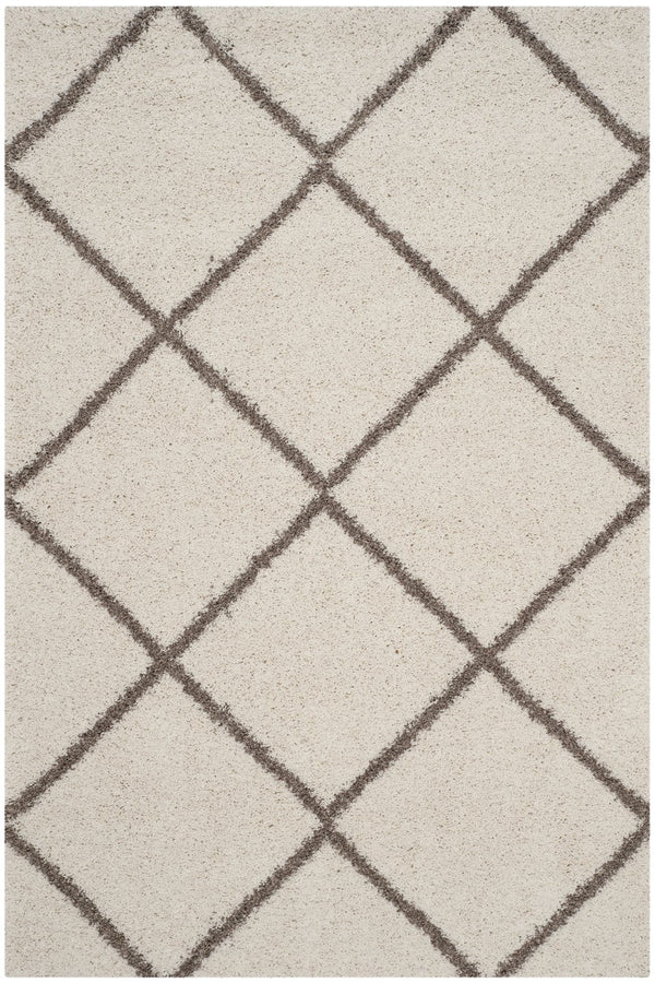 Safavieh Hudson Ivory Beige Shag Rug — Plush Flokati Texture, Power-Loomed Durability, Cozy Minimalist Accent 4'-0" x 4'-0" SGH281D-4SQ