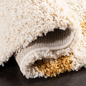 Safavieh Hudson Shag 281 Power Loomed Shag Rug Ivory / Gold SGH281E-2