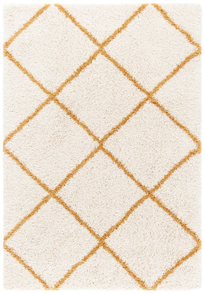 Safavieh Hudson Shag 281 Power Loomed Shag Rug Ivory / Gold SGH281E-2