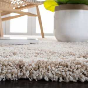 Safavieh Hudson Shag Flokati Runner Plush Ivory Beige Pile Rug for Hallway or Bedside 2'-3" x 10'-0" SGH281H-210