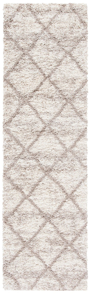Safavieh Hudson Shag Flokati Runner Plush Ivory Beige Pile Rug for Hallway or Bedside 2'-3" x 12'-0" SGH281H-212