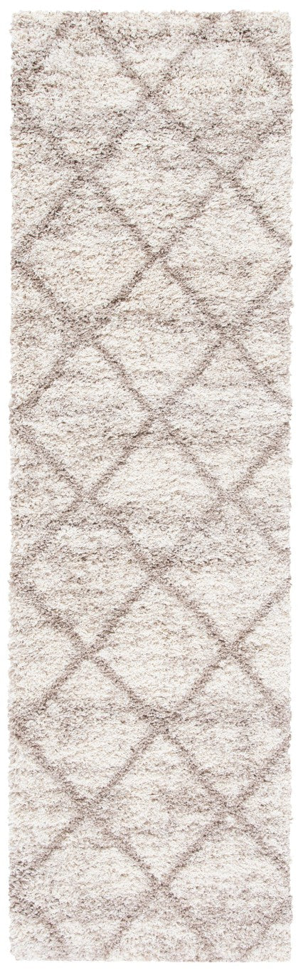 Safavieh Hudson Shag Flokati Runner Plush Ivory Beige Pile Rug for Hallway or Bedside 2'-3" x 12'-0" SGH281H-212