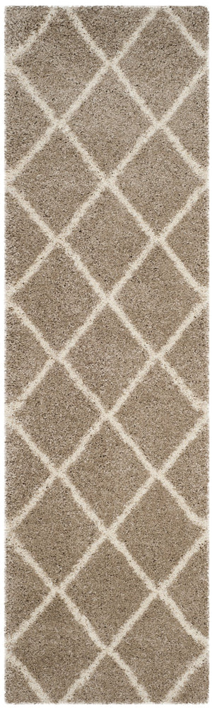 Safavieh Hudson Plush Shag Flokati Rug Beige & Ivory — Power-Loomed Turkish Texture, Stain-Resistant Comfort 4'-0" x 4'-0" SGH281S-4SQ