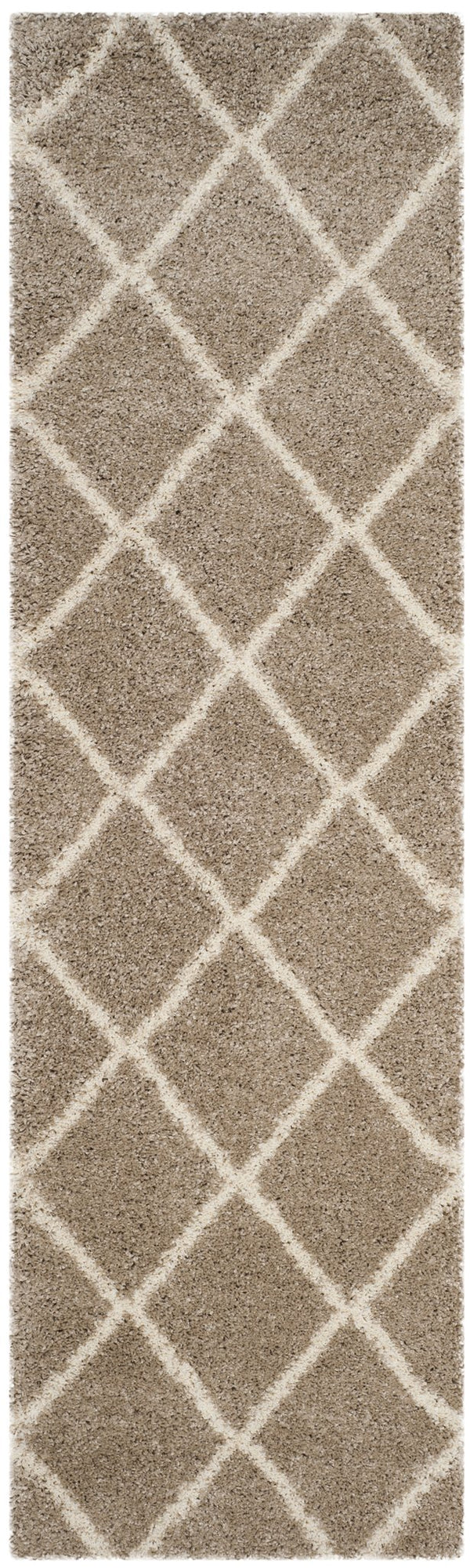 Safavieh Hudson Plush Round Shag Rug — Beige Ivory Flokati Pile, Power-Loomed Turkey Craftsmanship, Cozy Texture 4'-0" x 4'-0" SGH281S-4R