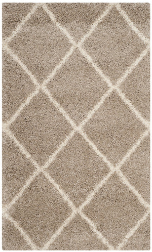 Safavieh Hudson Plush Shag Flokati Rug Beige & Ivory — Power-Loomed Turkish Texture, Stain-Resistant Comfort 4'-0" x 4'-0" SGH281S-4SQ