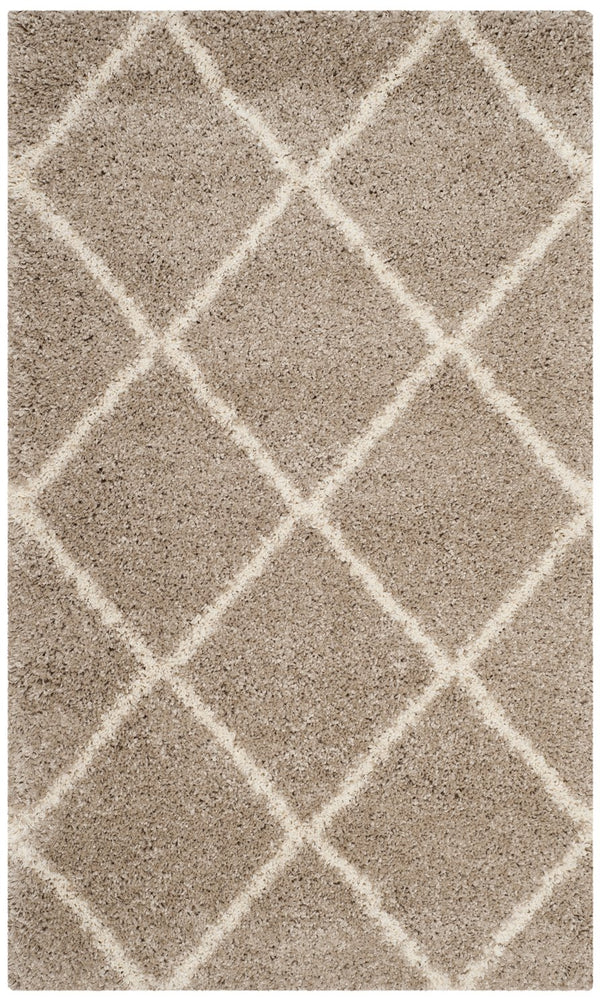 Safavieh Hudson Plush Round Shag Rug — Beige Ivory Flokati Pile, Power-Loomed Turkey Craftsmanship, Cozy Texture 4'-0" x 4'-0" SGH281S-4R