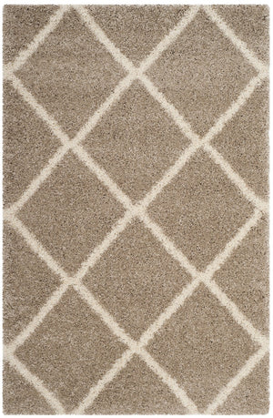 Safavieh Hudson Plush Shag Flokati Rug Beige & Ivory — Power-Loomed Turkish Texture, Stain-Resistant Comfort 4'-0" x 4'-0" SGH281S-4SQ