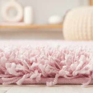 Safavieh Hudson Shag Area Rug - Luxurious Softness With Geometric Elegance For Modern Home Decor Upgrade Pink ,Ivory Polypropylene Sgh282m-4