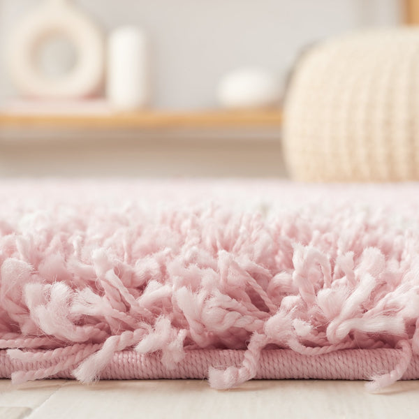 Safavieh Hudson Shag Area Rug - Luxurious Softness With Geometric Elegance For Modern Home Decor Upgrade Pink ,Ivory Polypropylene Sgh282m-4